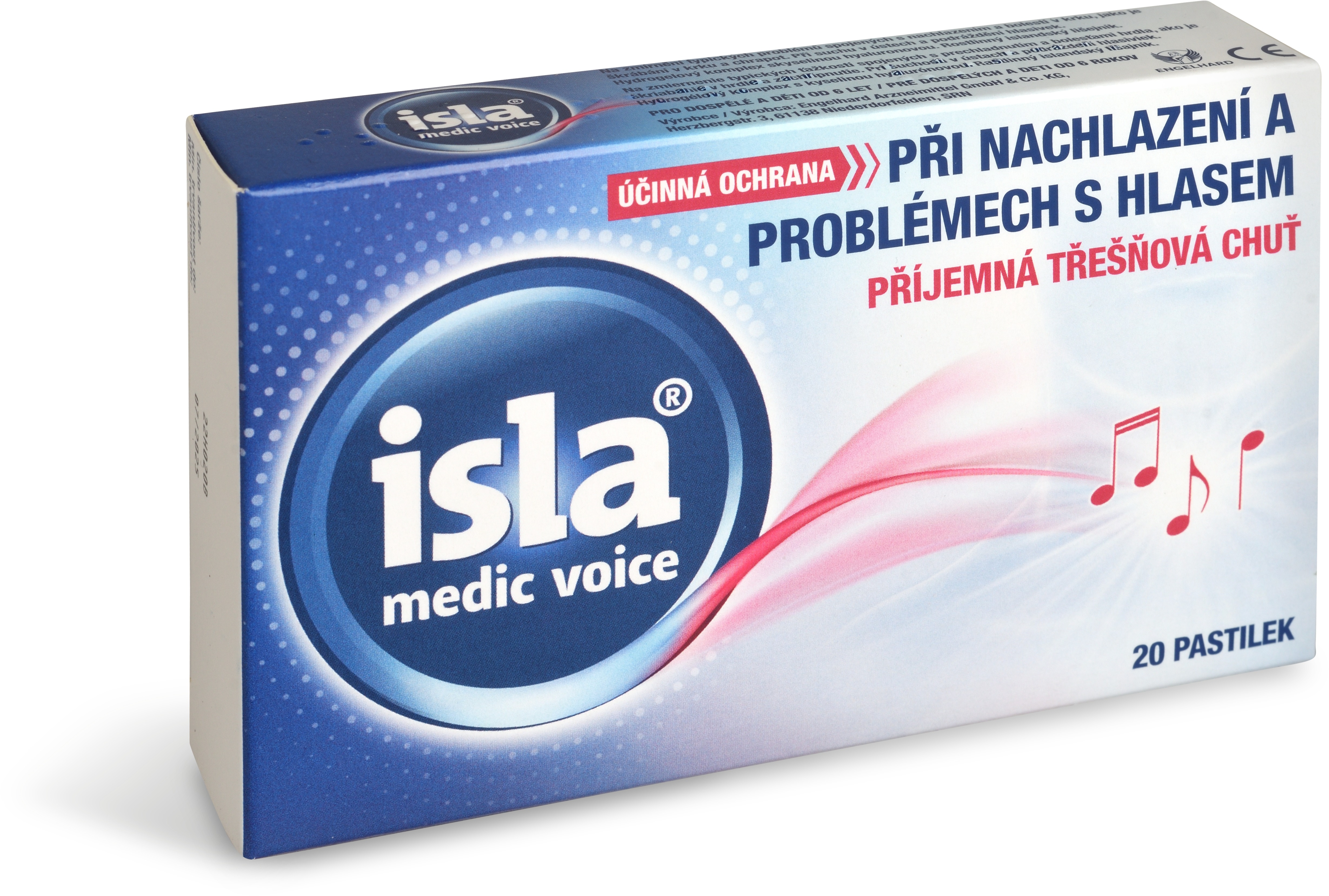 Isla Medic Voice třešeň 20 pastilek