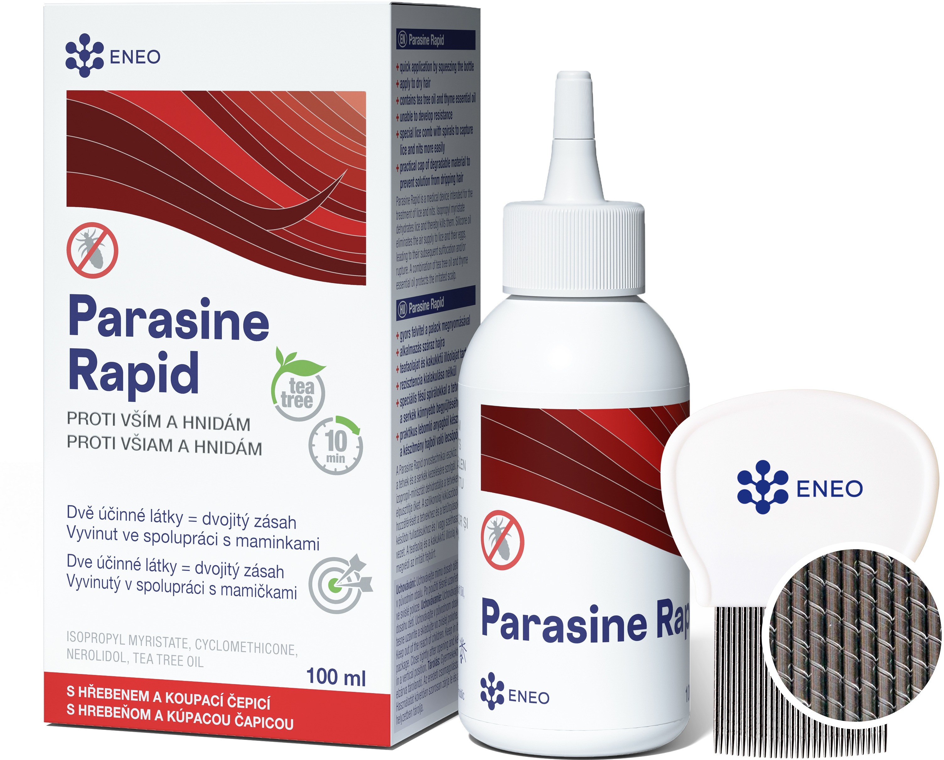 Eneo Parasine Rapid 100 ml + hřeben a čepice