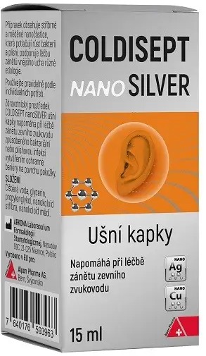 Coldisept nanoSilver ušní kapky 15 ml