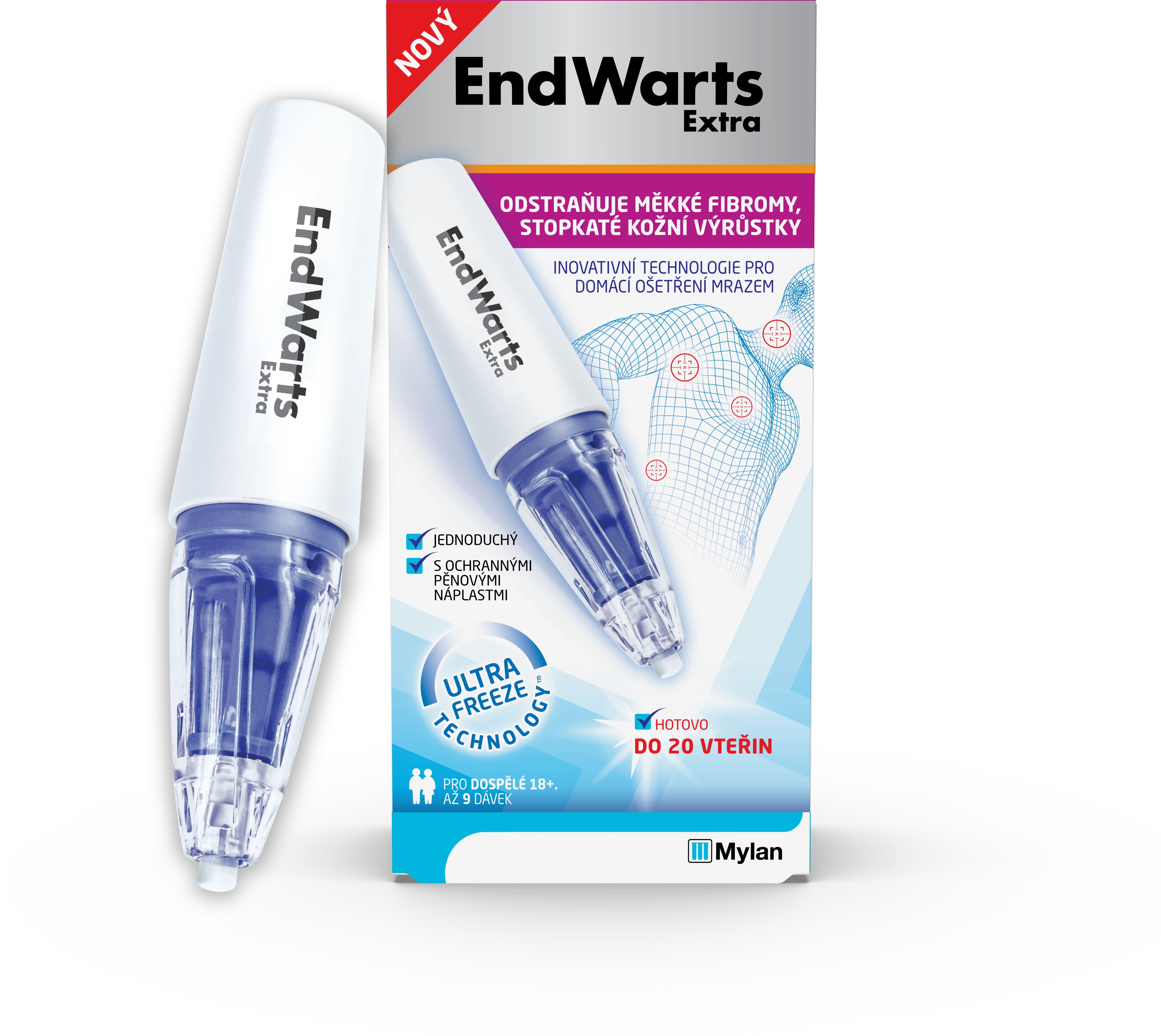 EndWarts Extra kryoterapie fibromu 14,3 g