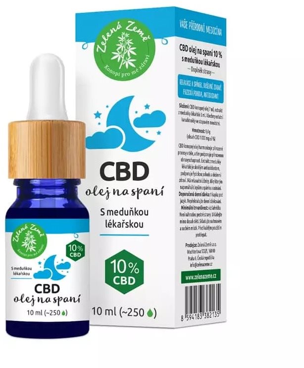 Zelená Země CBD kapky na spaní, 10 ml