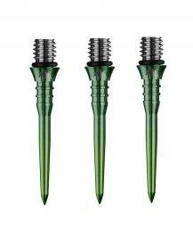 Hroty na šipky mission kovové hroty - titan pro - grooved - green - 26 mm