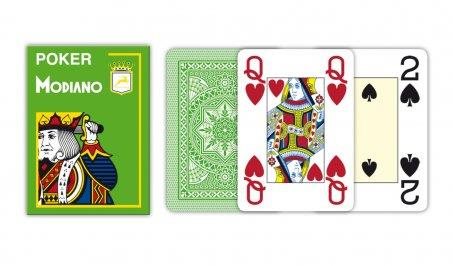 Modiano Texas Poker Size - 4 Jumbo Index - Profi plastové karty - světle zelená