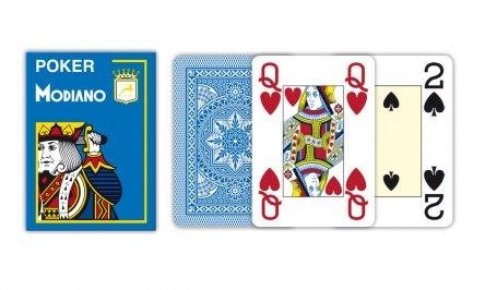 Modiano Texas Poker Size - 4 Jumbo Index - Profi plastové karty - světle modrá