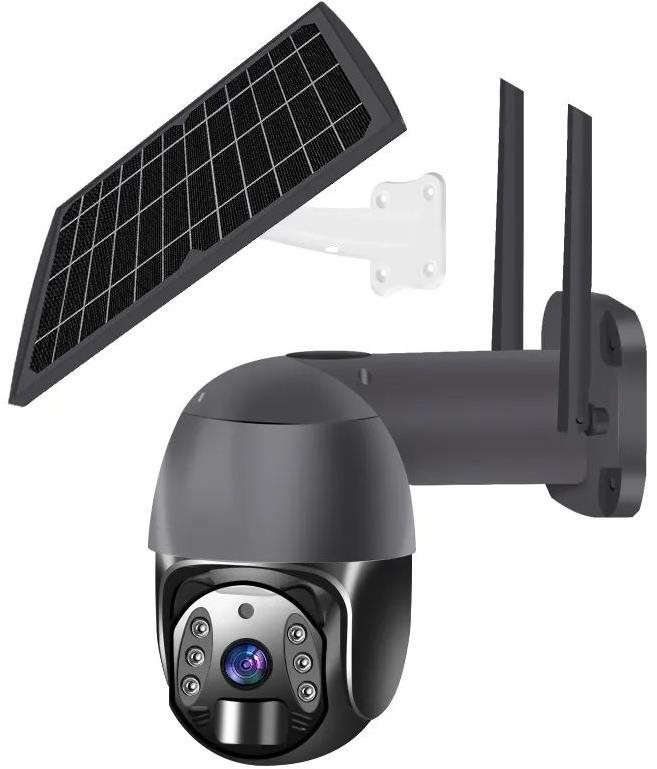 Surtep Tuya WiFi/2.4G Solární PTZ kamera Q6/SQW-2, 3MP, 2-way audio, IP66, černá