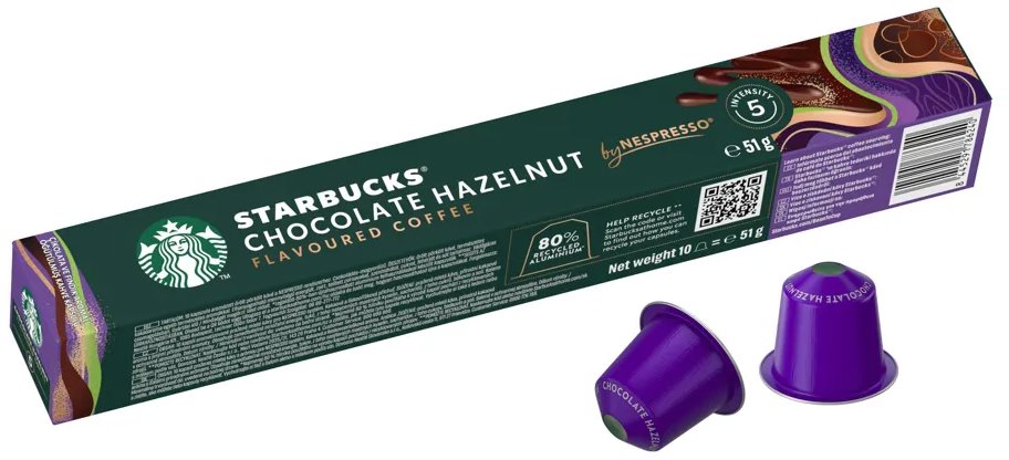 STARBUCKS® Chocolate Hazelnut by NESPRESSO® Blonde roast, 10 kapslí