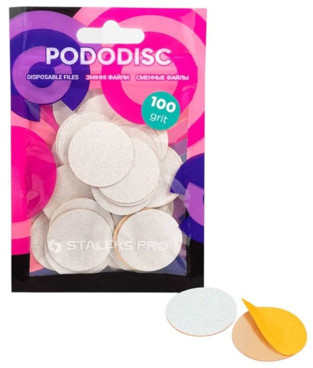 Staleks Pododisk Pro L náhradní brusný papír, 50 ks, 100 grit