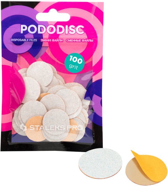 Staleks Pododisk Pro M náhradní brusný papír, 50 ks, 100 grit