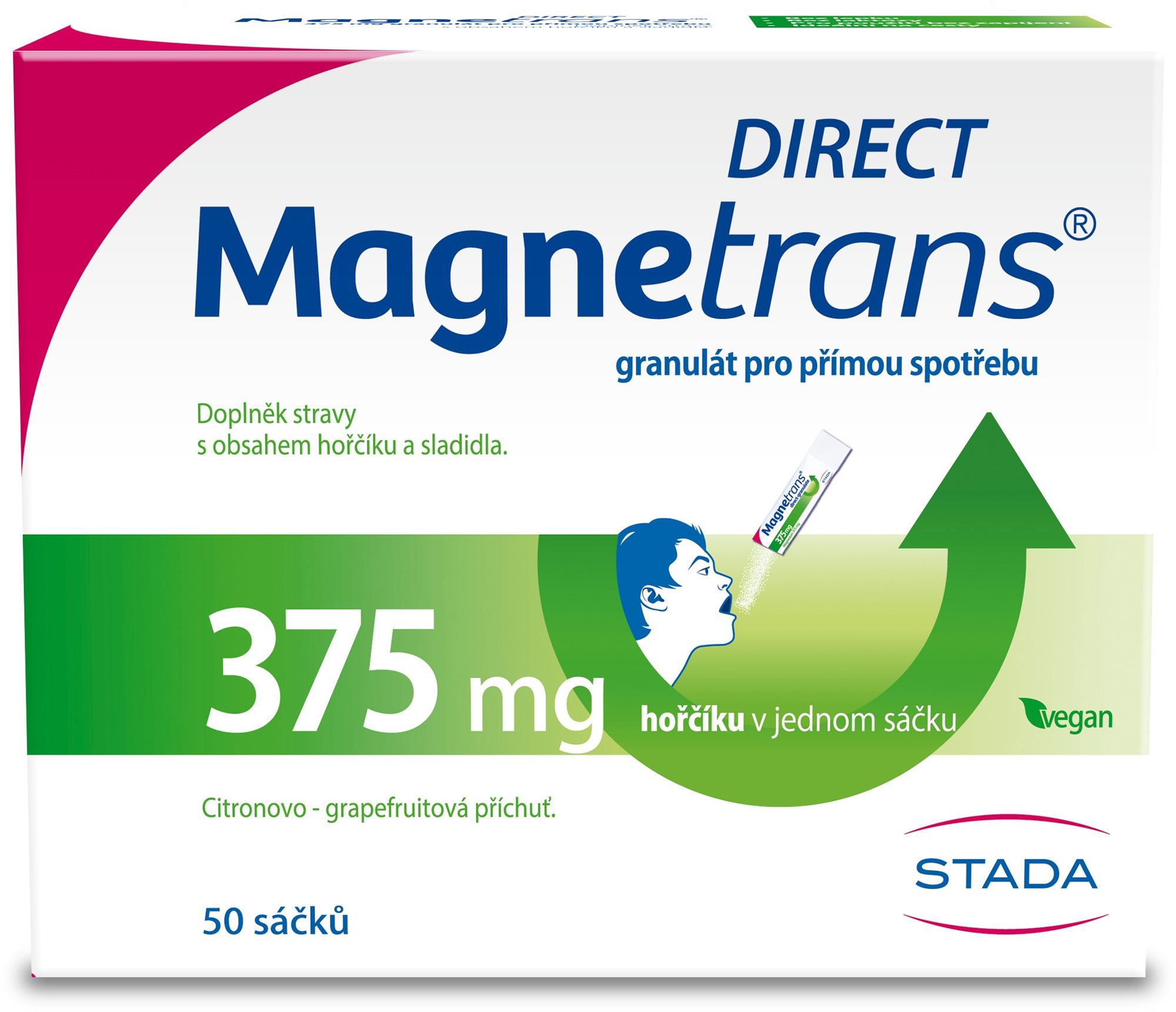 MAGNETRANS Direct 375mg 50 sáčků po 2g