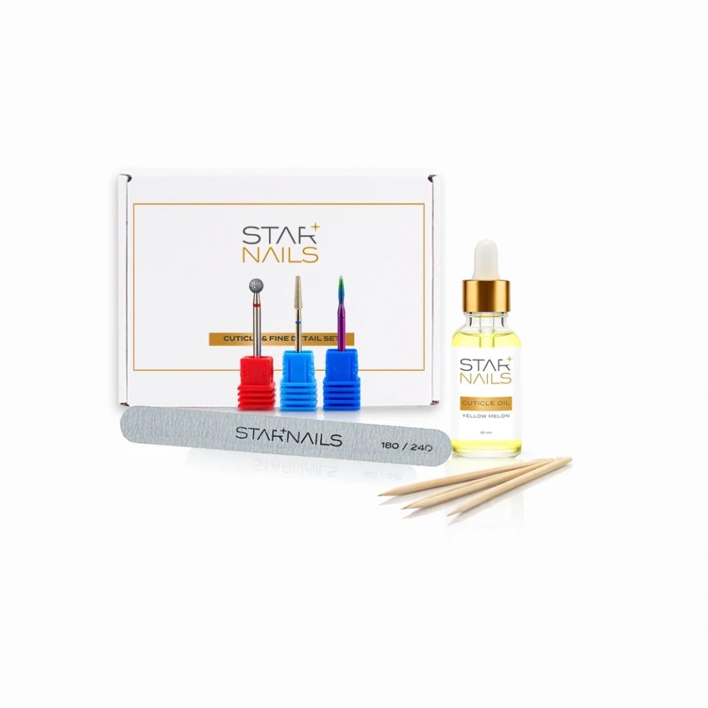 STARNAILS Sada Cuticle & Fine Detail Set - sada fréz pro jemnou manikúru