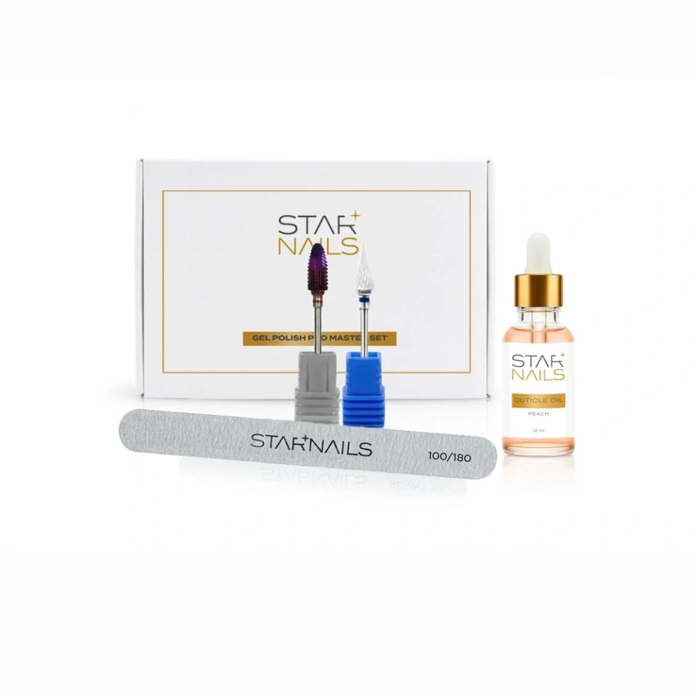 STARNAILS Sada Gel Polish Pro Master Set - sada fréz pro odstranění gel laku