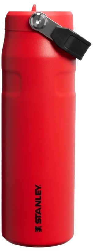 STANLEY Termoláhev The IceFlow™ Bottle Flip Straw 700 ml/24oz Chili Black