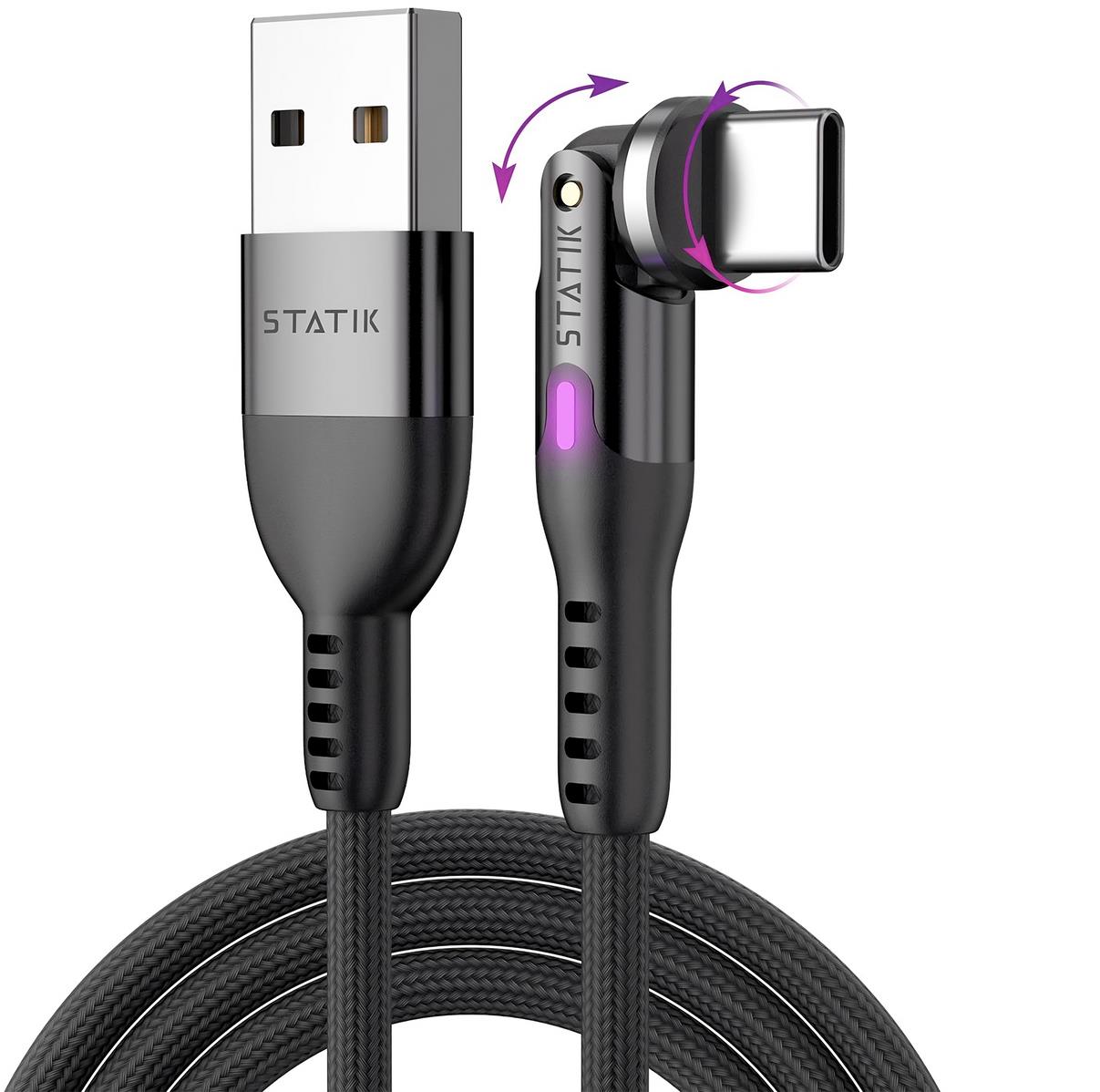 Statik PowerPivot USB-A > USB-C kabel (0,9m)