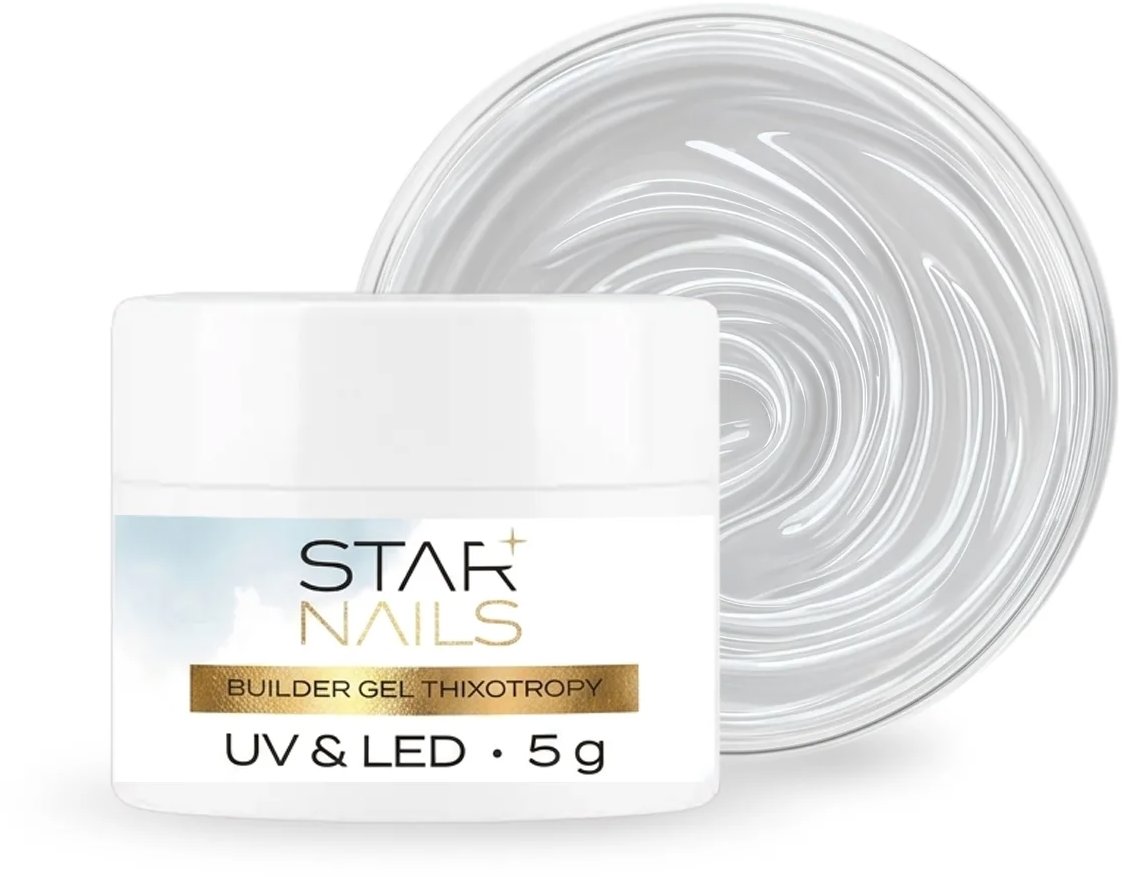 Starnails UV/LED Builder Gel Thixotropy, 5 g 001 Clear, čirý stavební tixo gel