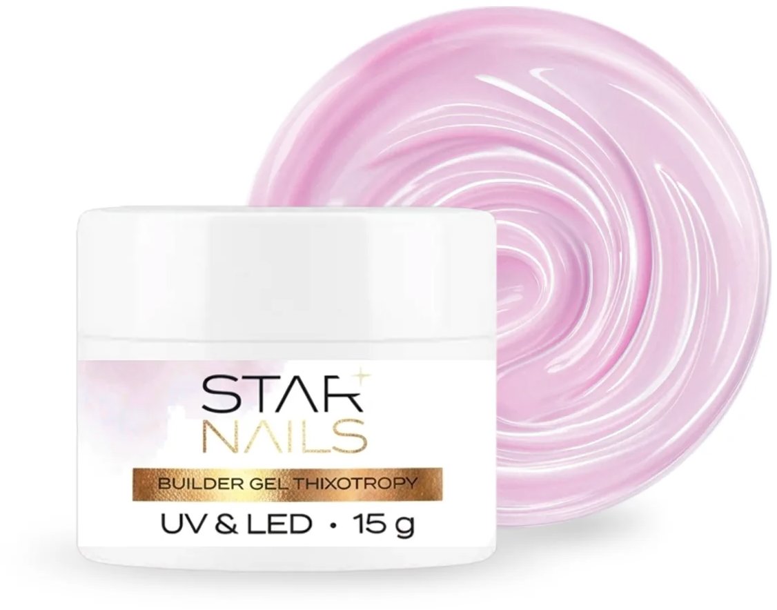 Starnails UV/LED Builder Gel Thixotropy, 15 g 003 Milky Pink mléčně růžový stavební tixo gel