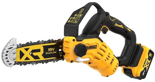 DEWALT Řetězová pila jednoruční prořezávací 18V Set (1 x 5,0Ah) lišta 20cm