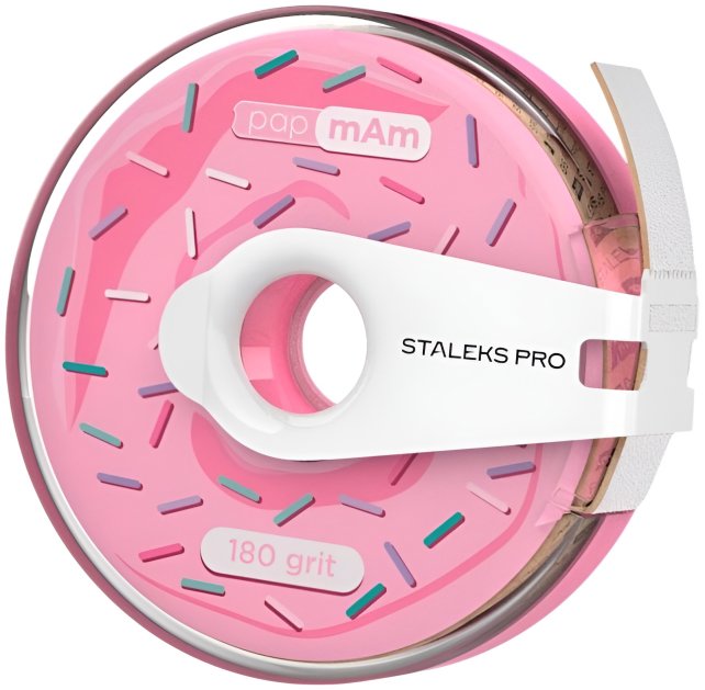 Staleks Expert papmAm - náhradní brusný papír v plastové cívce s klipsem 180 grit, bílý