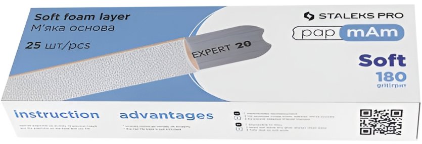Staleks Expert 20 papmAm - náhradní brusné papíry pro přímý pilník bílé 180 grit, 25 ks