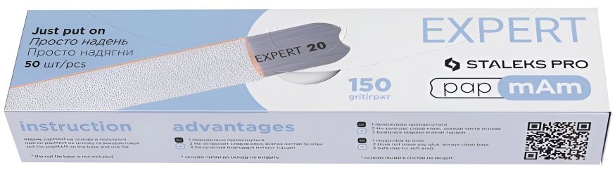 Staleks Expert 22 papmAm - náhradní brusné papíry pro přímý pilník bílé, 150 grit, 50 ks