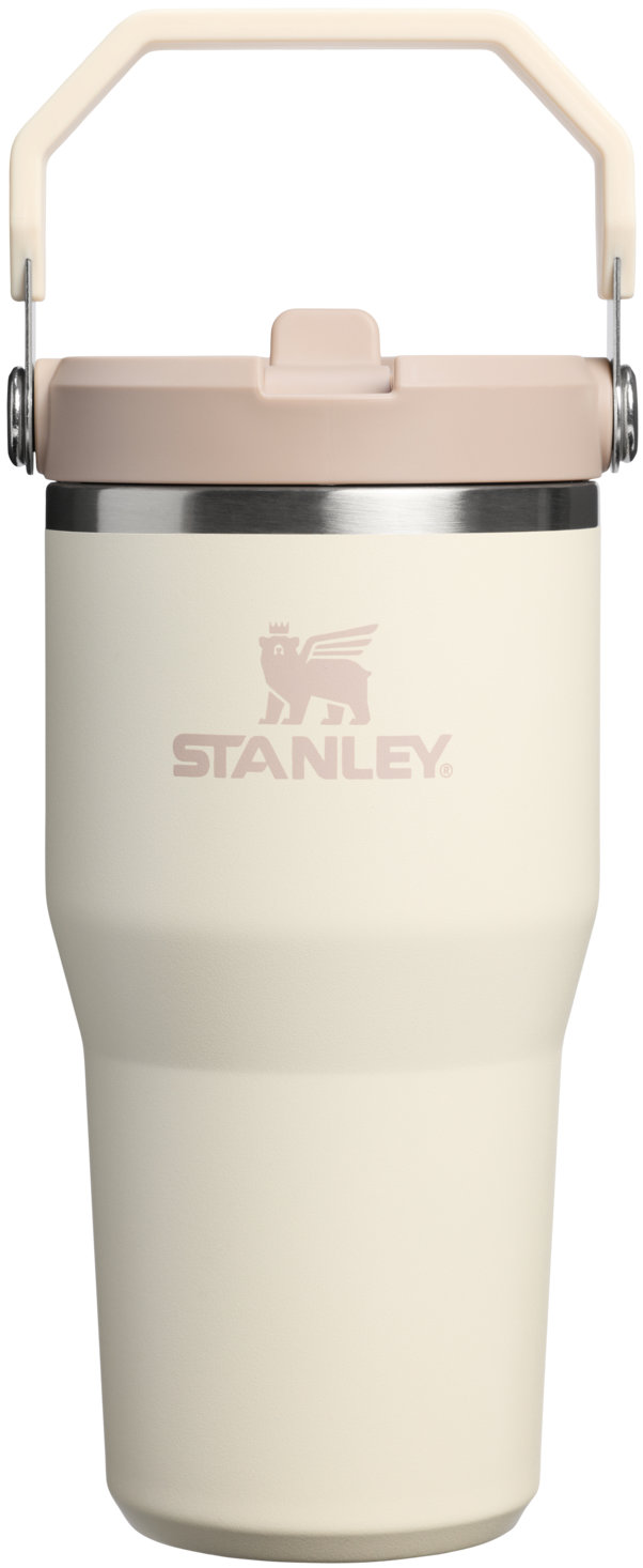 STANLEY Termoláhev s integrovanou slámkou The IceFlow™ Flip Straw 2.0 Tumbler 600 ml/20oz Cream
