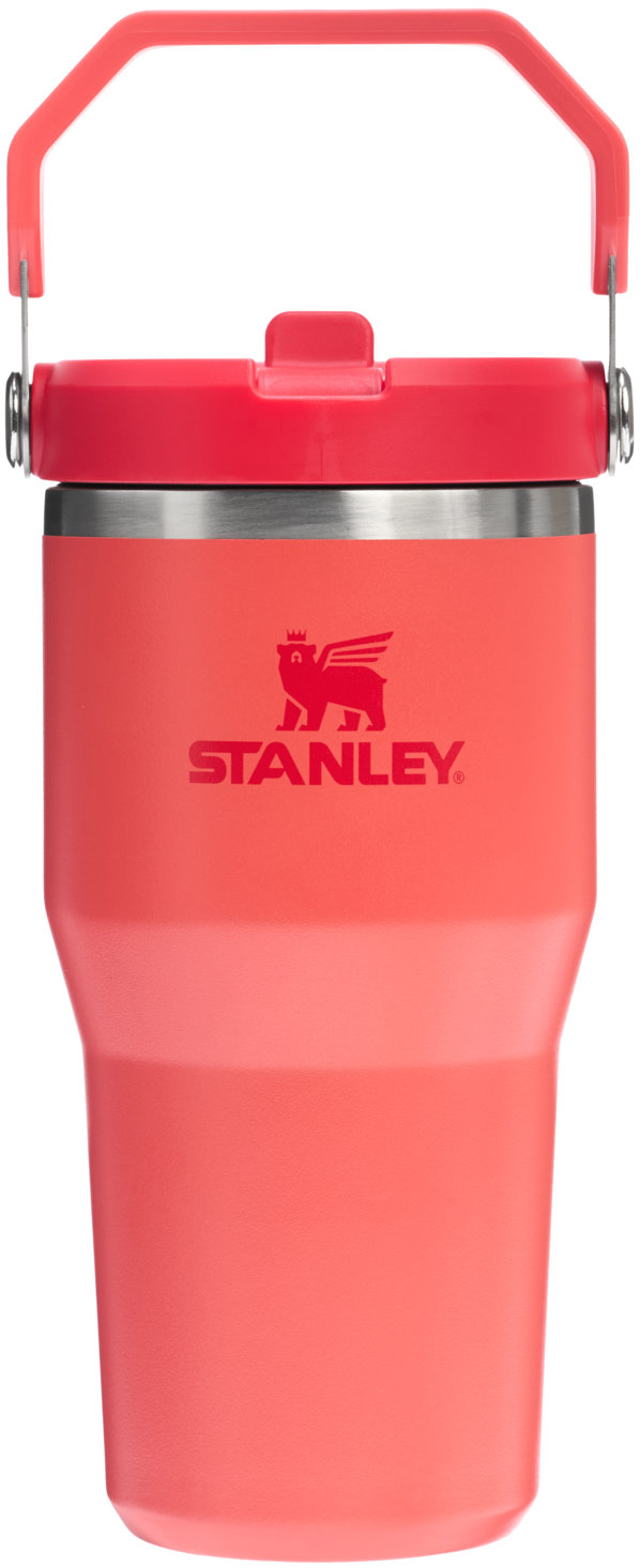 STANLEY Termoláhev s integrovanou slámkou The IceFlow™ Flip Straw 2.0 Tumbler 600 ml/20oz Hot Coral