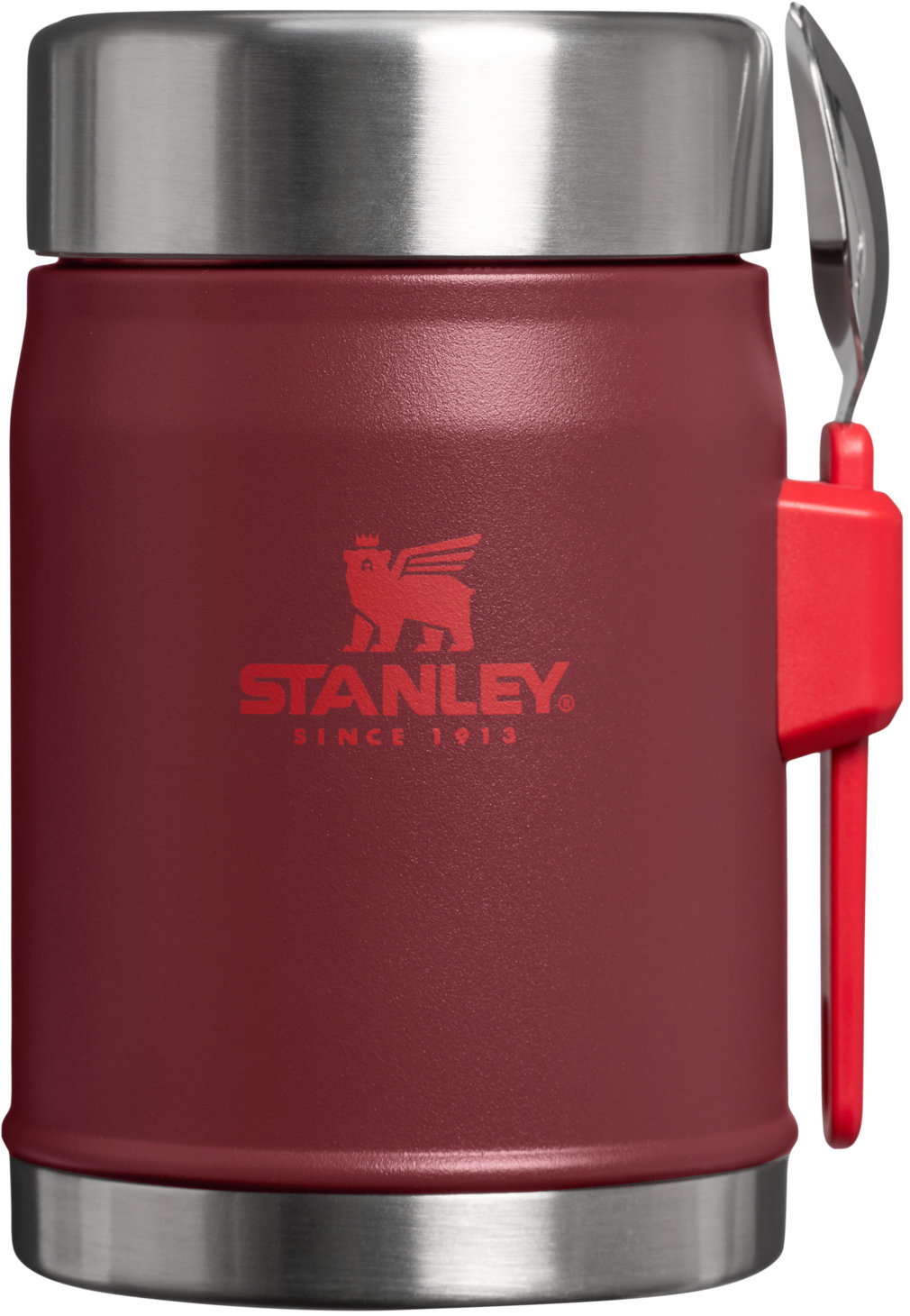 STANLEY Termoska jídelní se lžící/vidličkou The Legendary Classic Food Jar 400 ml/14oz Cranberry