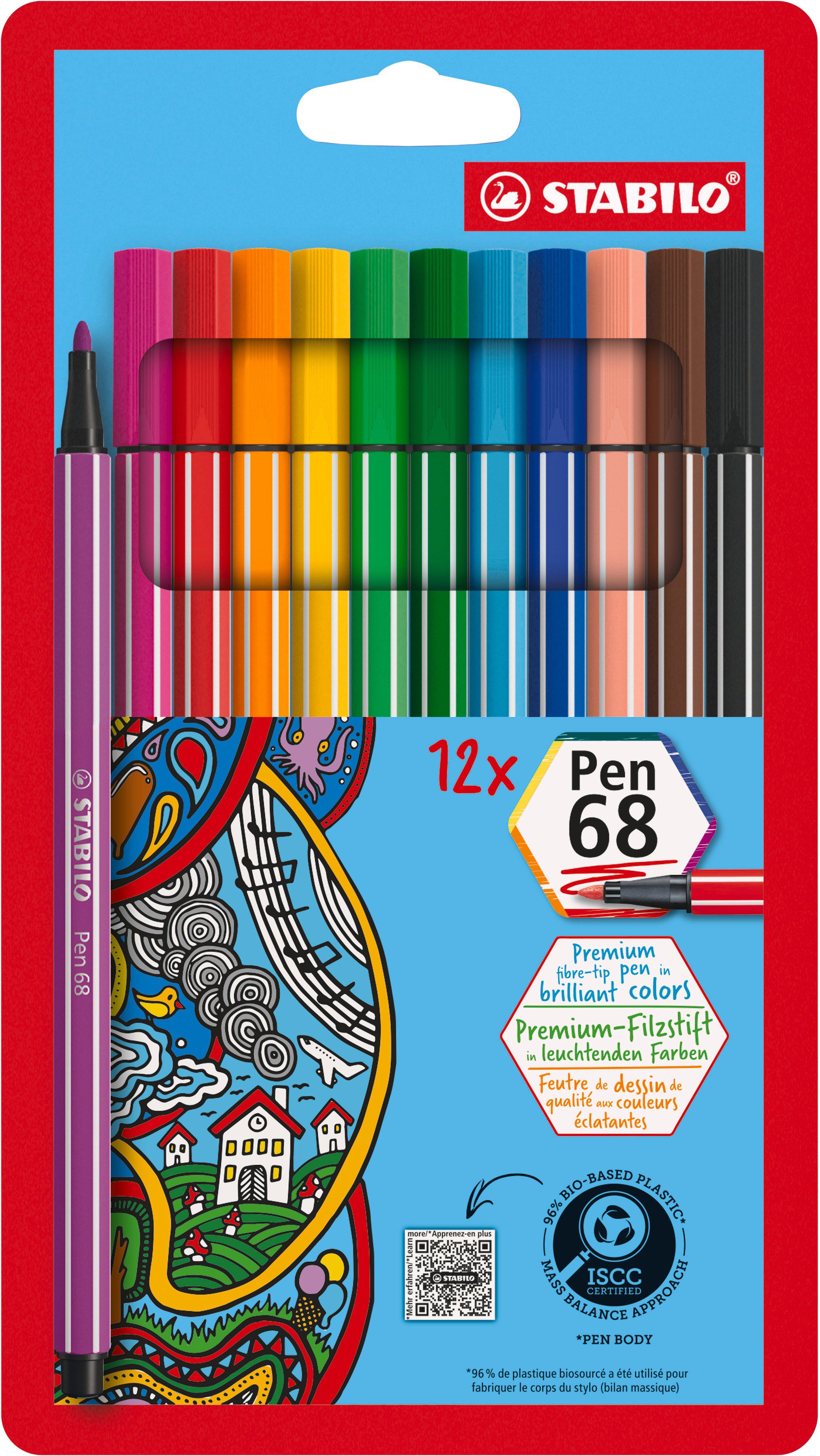 STABILO Pen 68 Art Therapy - sada 12ks