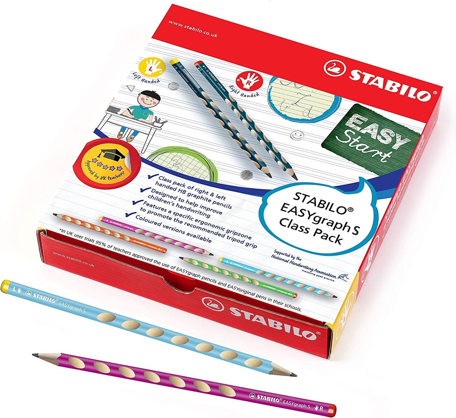 Balení 48 ks tužek STABILO EASYgraph S HB v různých barvách.