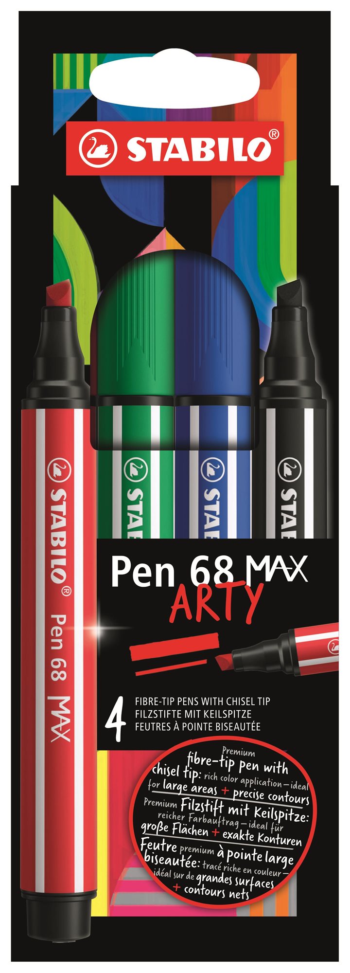 STABILO Pen 68 MAX - ARTE - 4 ks