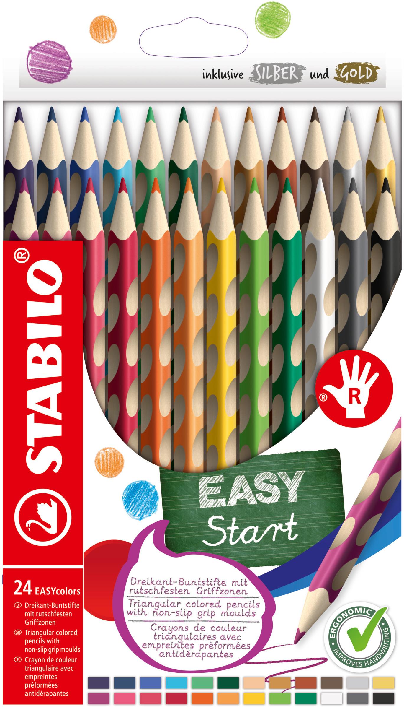 Sada 24 barev STABILO EASYcolors pro praváky