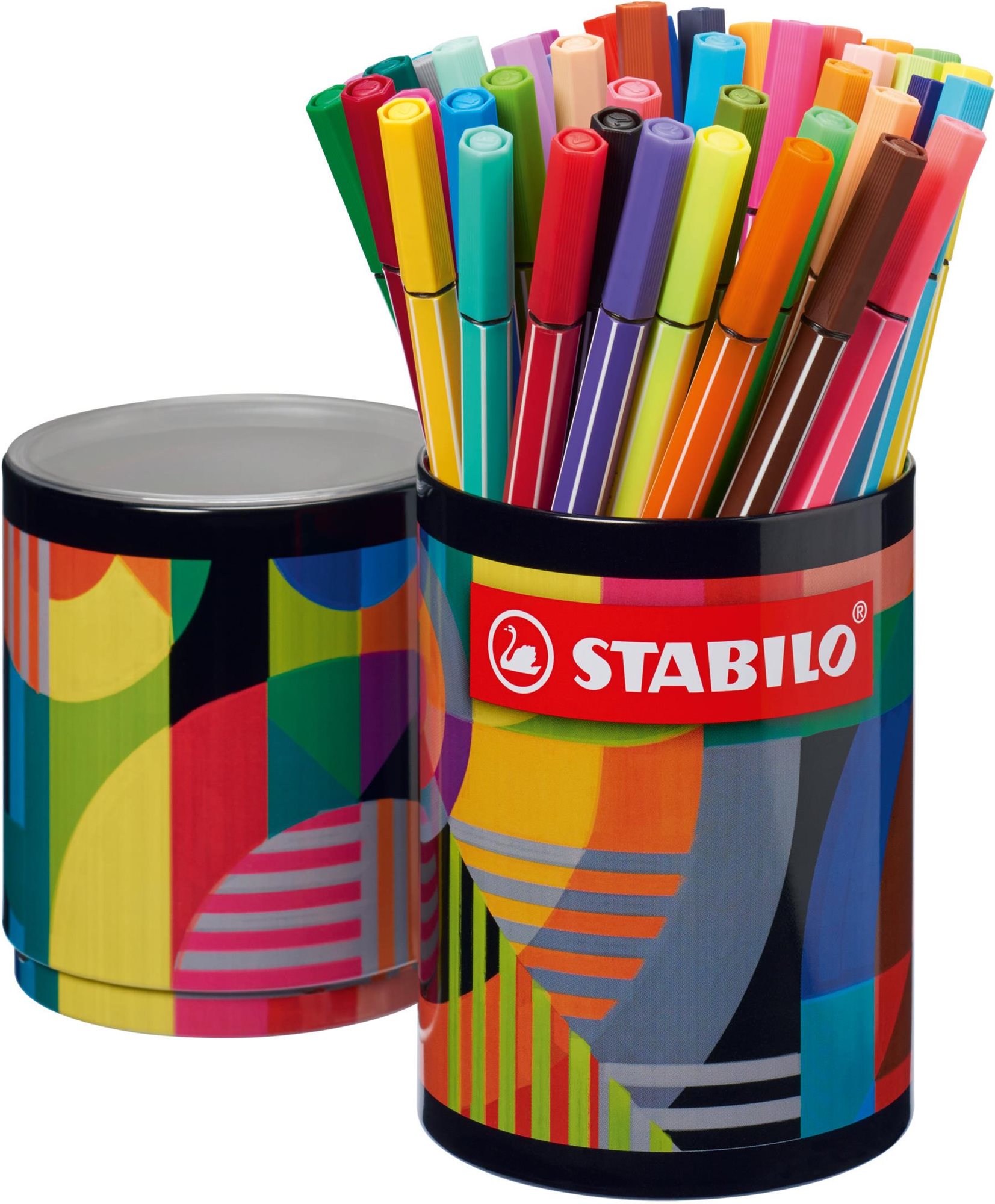 STABILO Pen 68 ARTY - 45 barev v plechové dóze