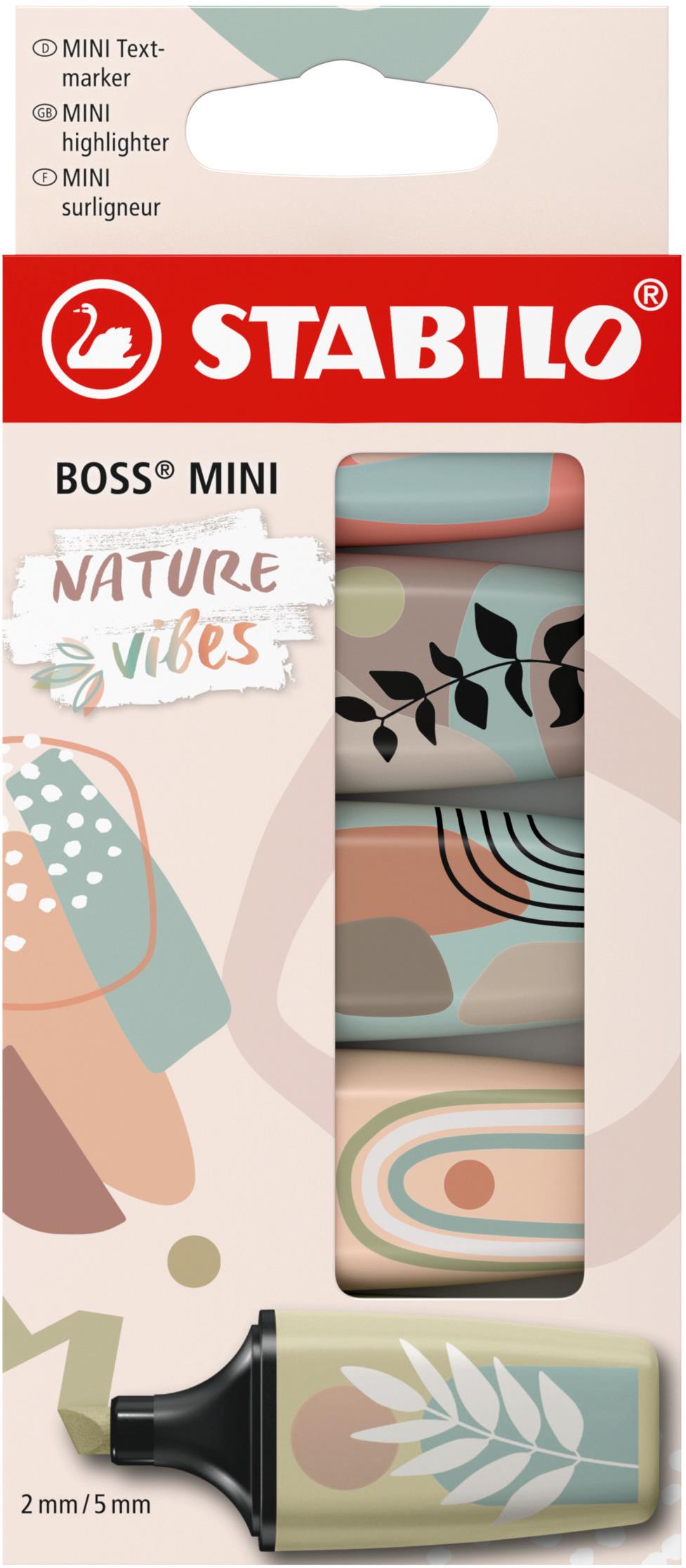 STABILO BOSS MINI Naturevibes - sada 5 barev