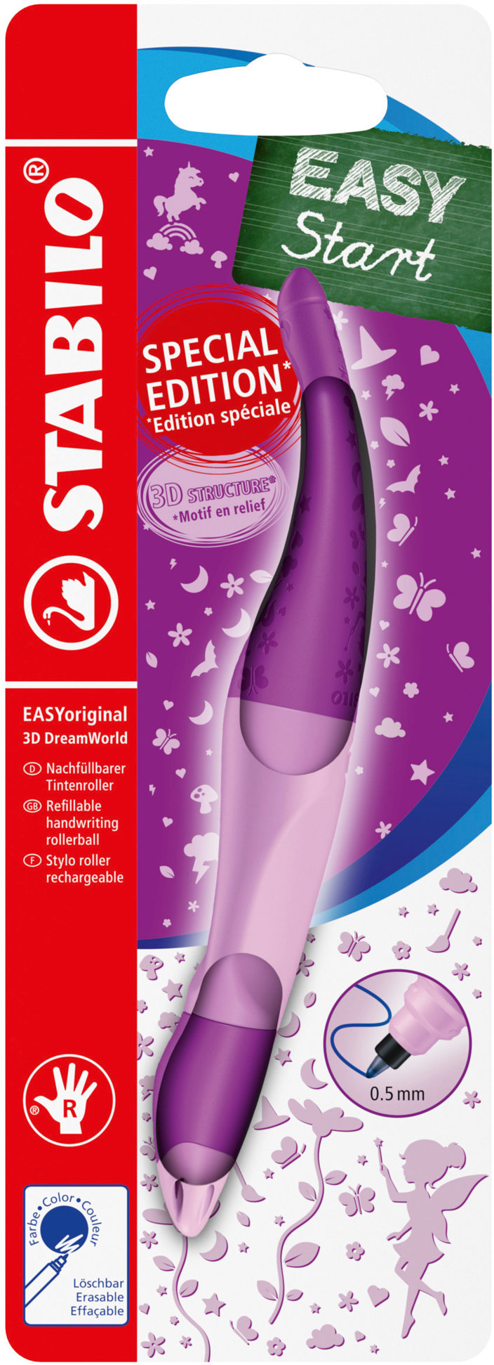 Propiska STABILO EASYoriginal 3D DreamWorld pro praváky, růžový