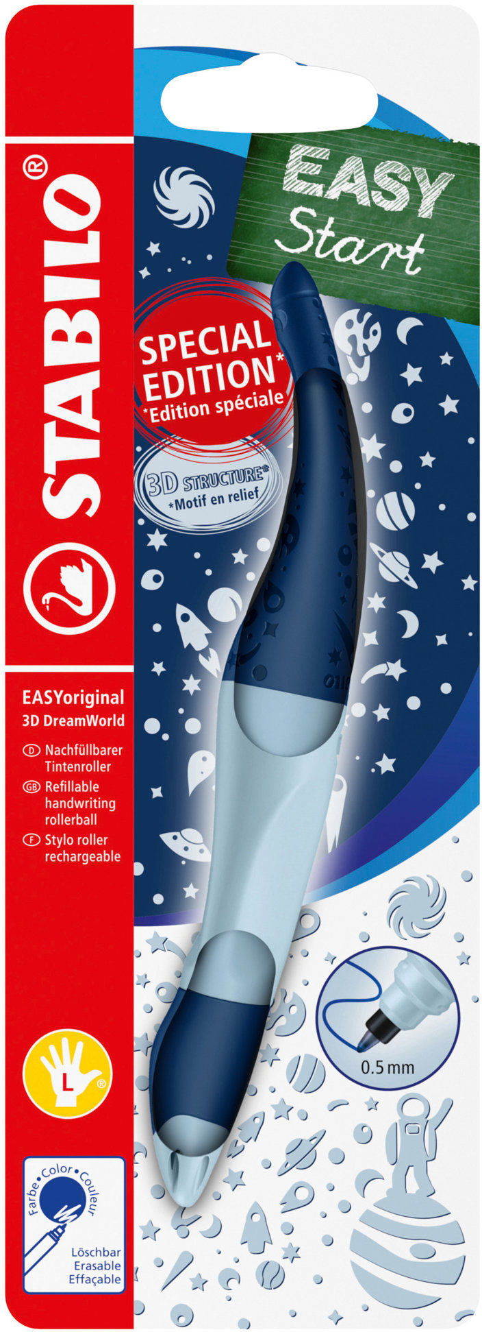 Ergonomické pero STABILO EASYoriginal 3D DreamWorld pro leváky, modré