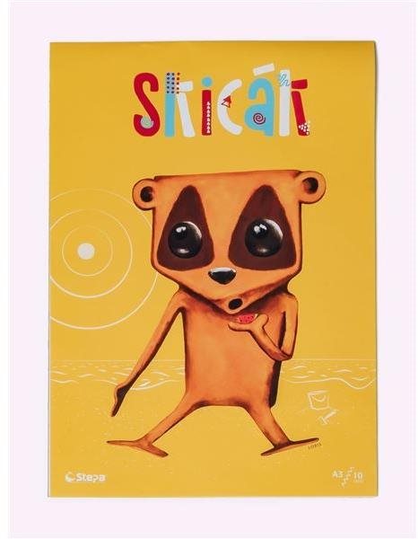 Skicák A3 STEPA s 10 listy na 180g/m2 bílém papíru