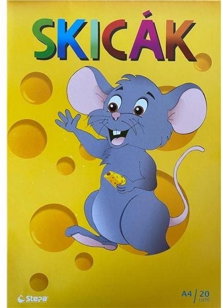 Skicák STEPA A4, 10 listů, 180g/m2, bílý