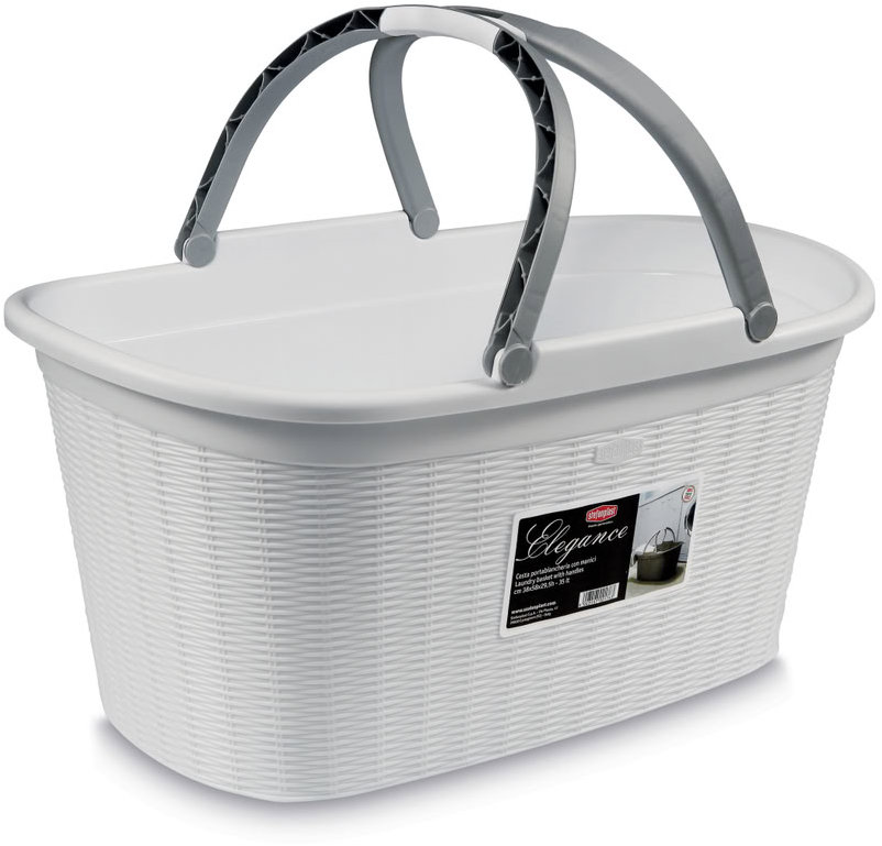 Stefanplast Košík na prádlo Elegance 35 l, bílý