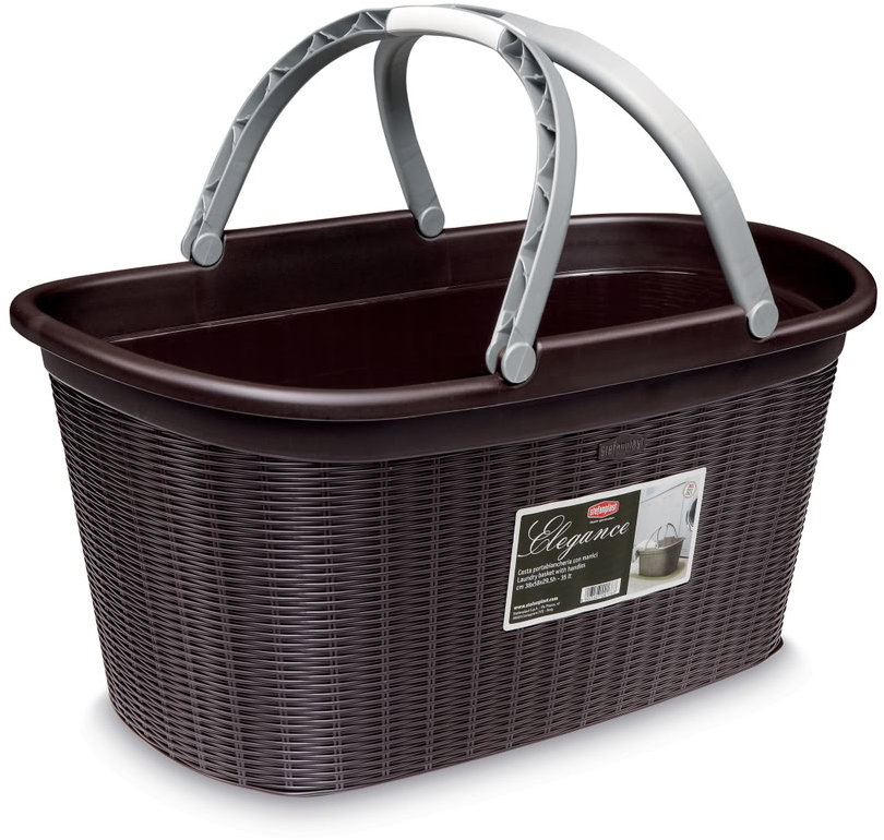 Stefanplast Košík na prádlo Elegance 35 l, hnědý