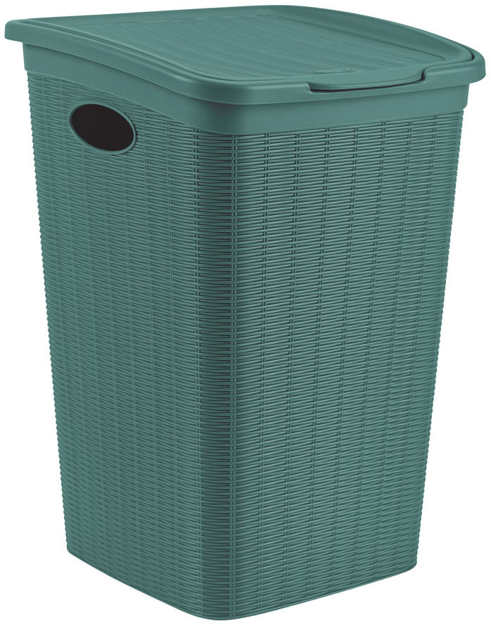 Stefanplast Koš na prádlo 50 l, 38 × 37 × 54,5 cm, zelenošedý
