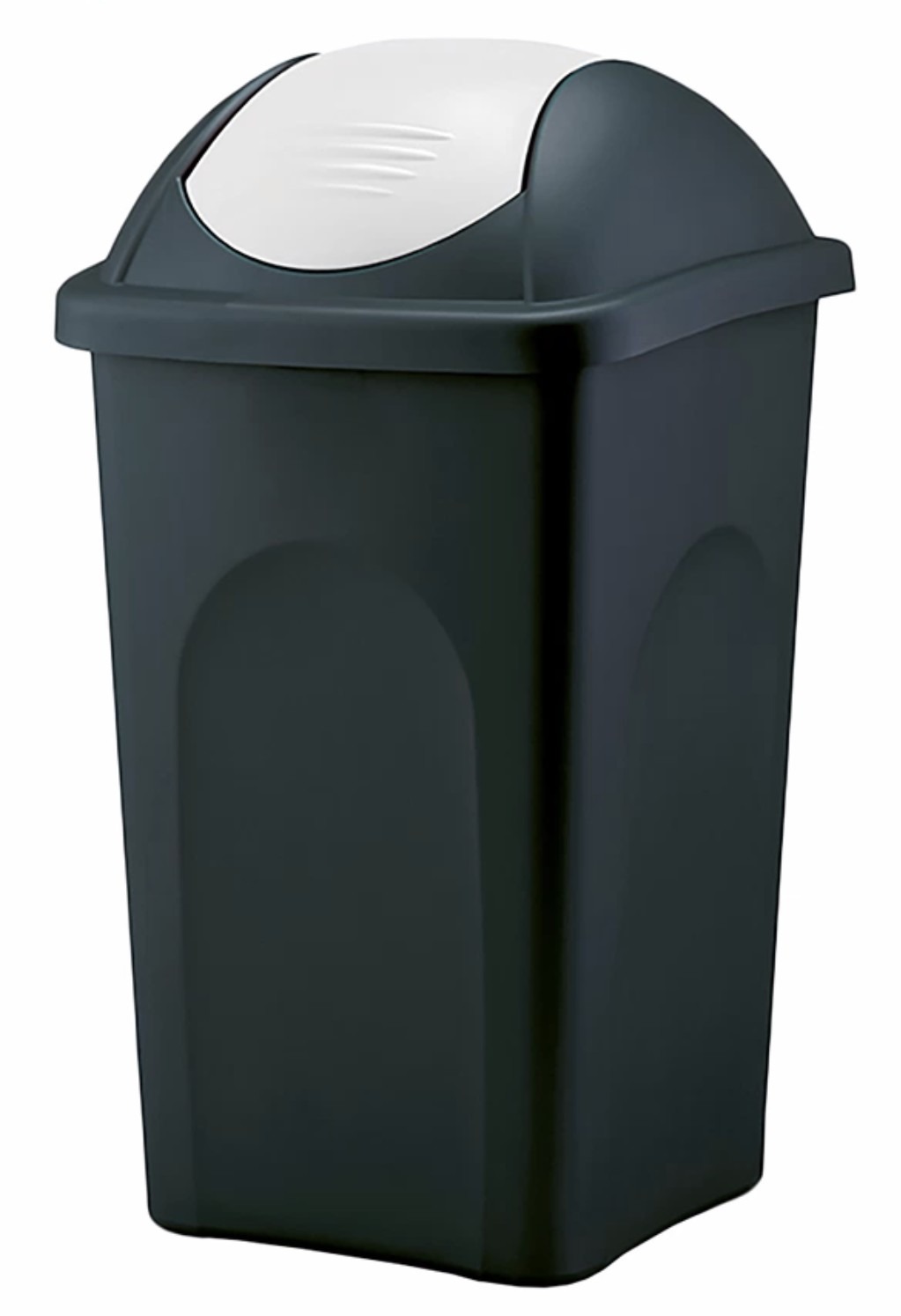 Stefanplast Odpadkový koš - výkl., 30l, obdél., ČER/BÍ/ČRV, víko PH