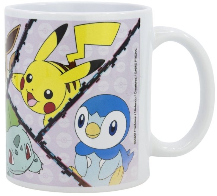 Pokémon: Piakchu, Piplup, Charmander, Bulbasaur, Eevee - keramický hrnek 325 ml