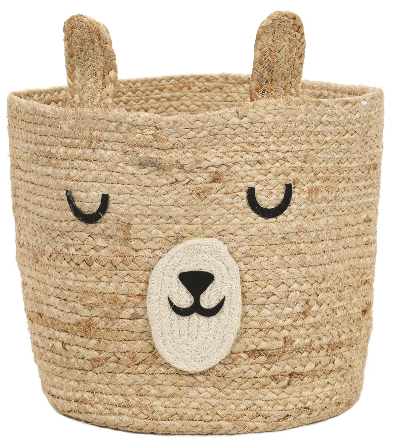 Kids Collection Úložný box na hračky JOY, medvěd s oušky, průměr 28 cm