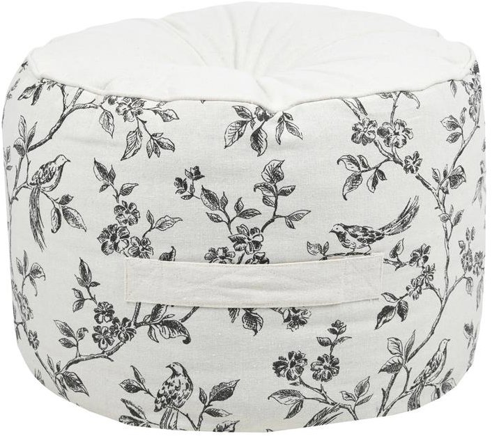 STOF Bavlněná stolička CLARINE, průměr 40 cm, bílá