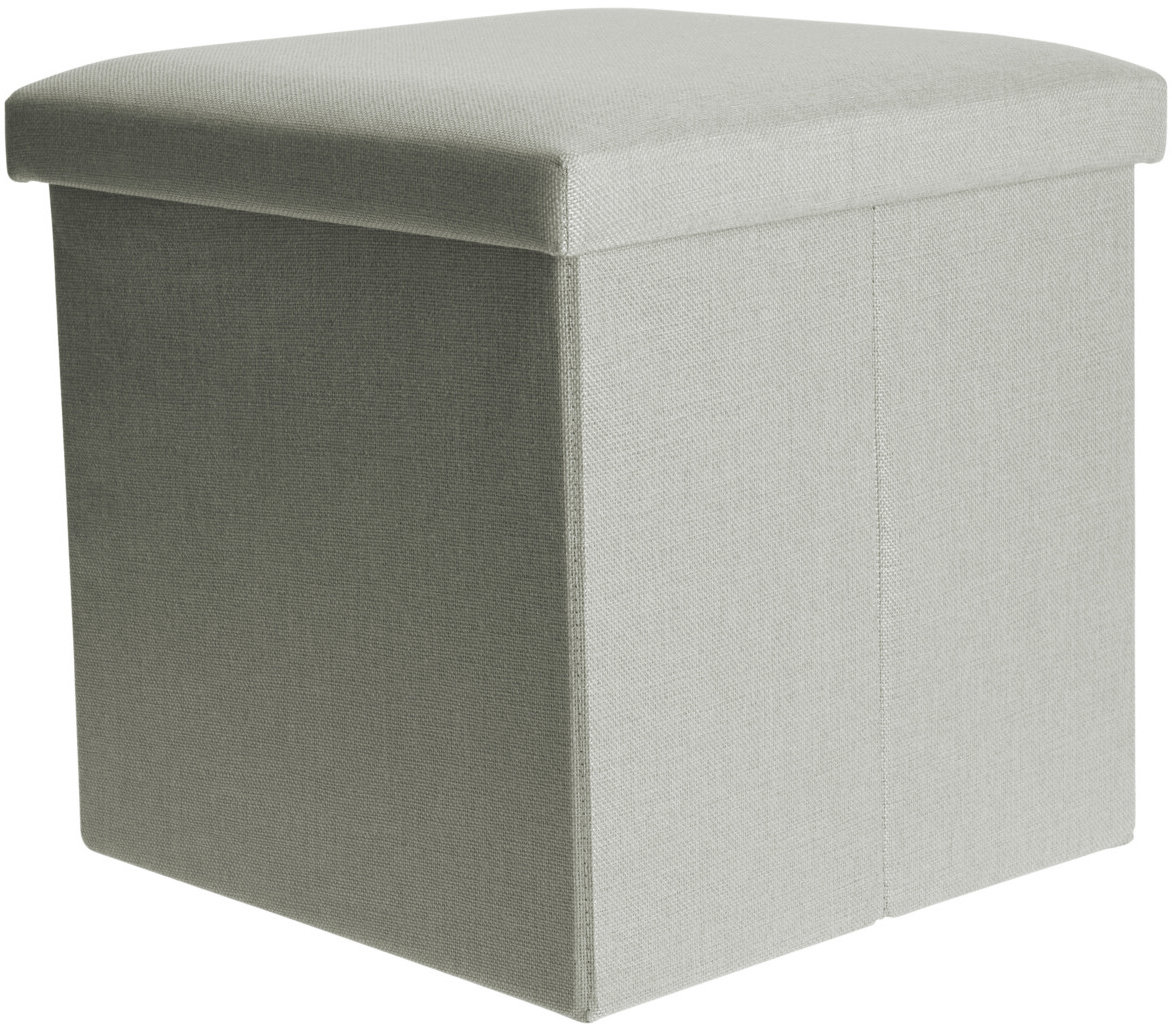 Storagesolutions Taburet s úložným prostorem, 38 × 38 × 38 cm, světle zelený