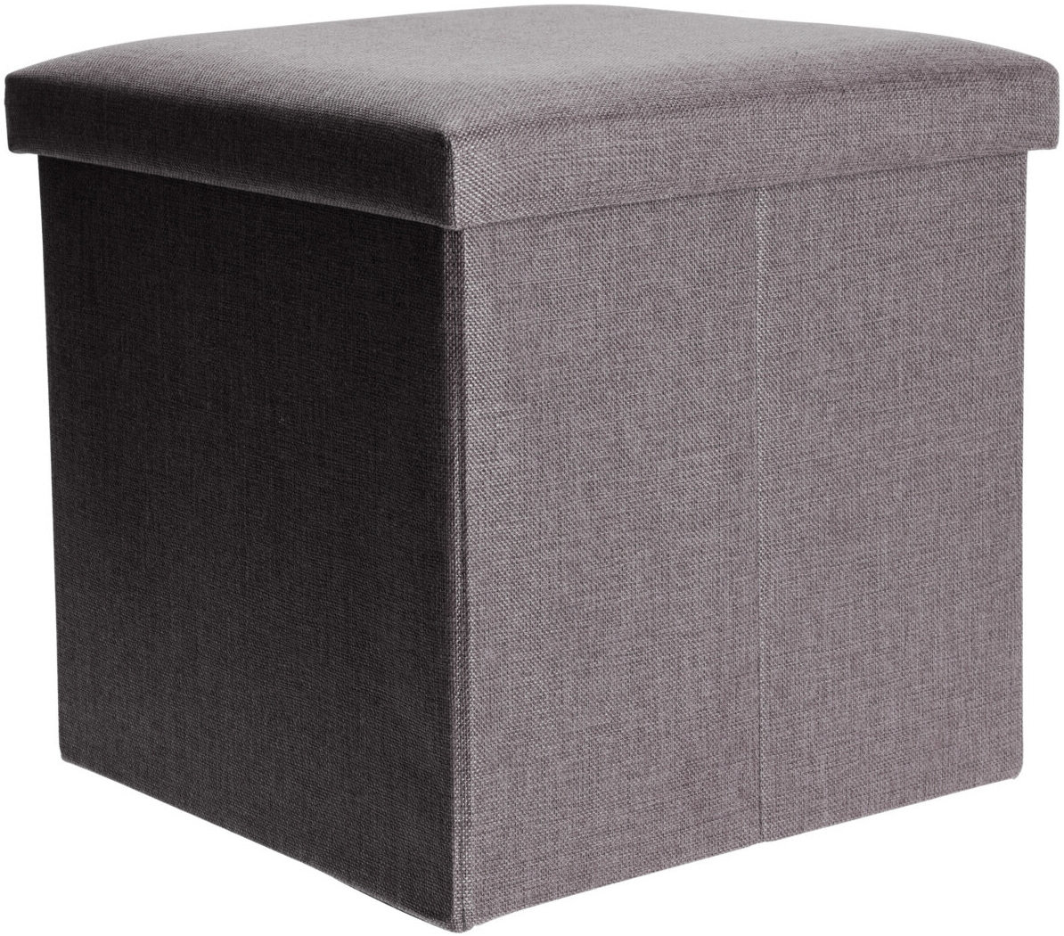 Storagesolutions Taburet s úložným prostorem, 38 × 38 × 38 cm, šedý