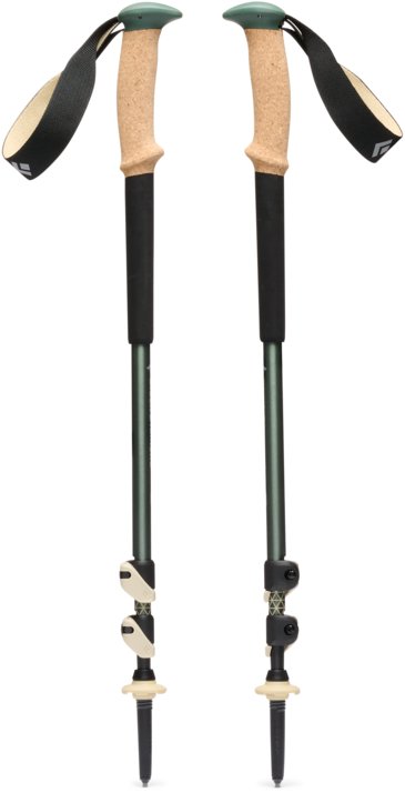 Black Diamond Trail Cork Trekking Poles, Laurel Green