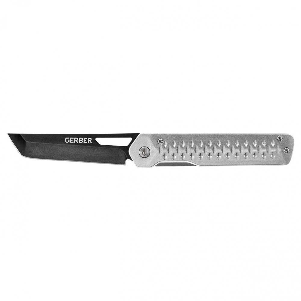Gerber Ayako Folding Pocket, hladké ostří, stříbrný