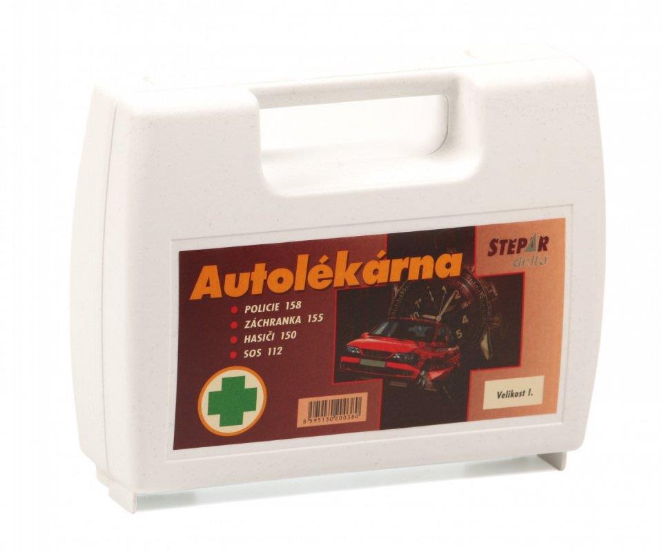 ŠTĚPAŘ Autolékárnička velikost I. – kufřík bílý