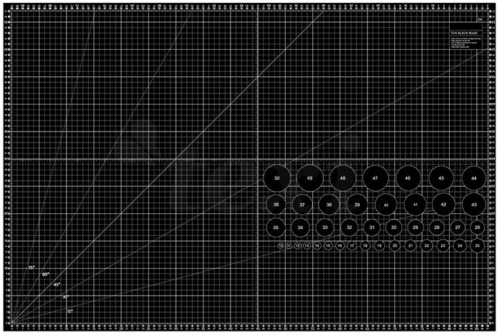 Texi Black 90 × 60 cm