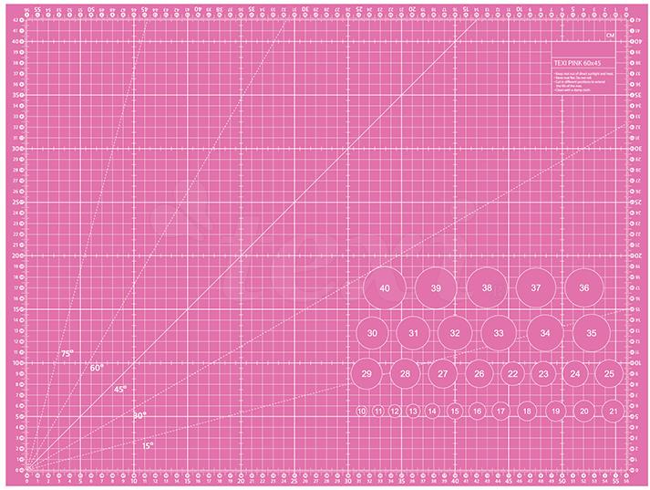 Řezací podložka Texi Pink 60 × 45 cm